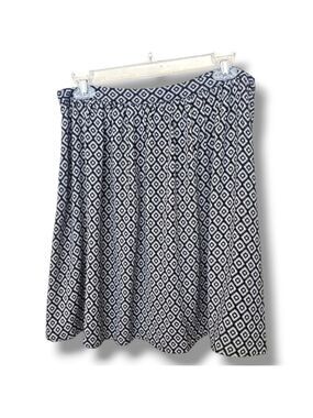 LOFT Print Button Front Skirt